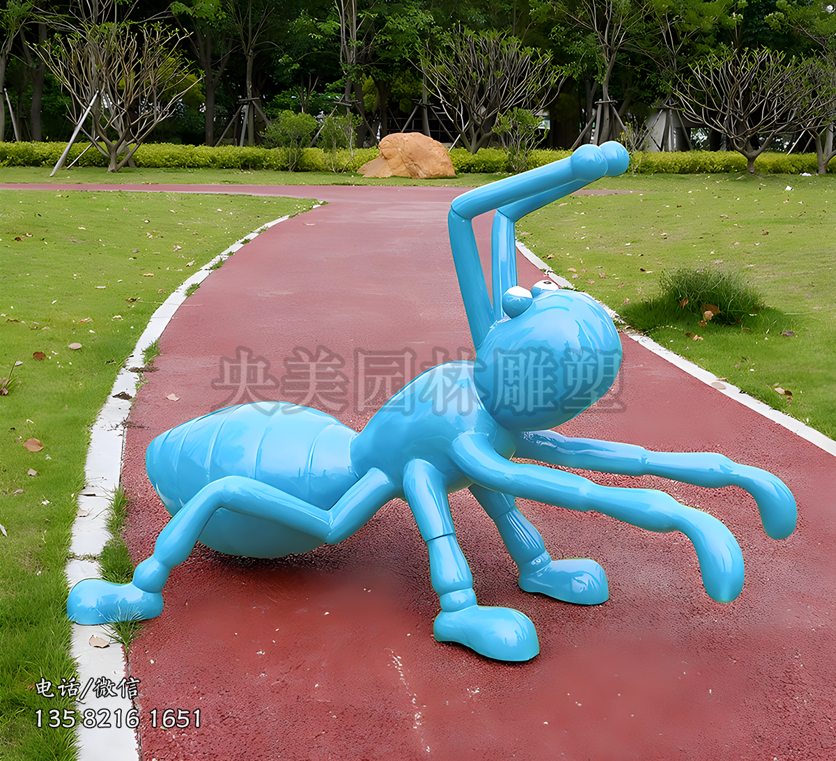 玻璃鋼噴漆螞蟻雕塑