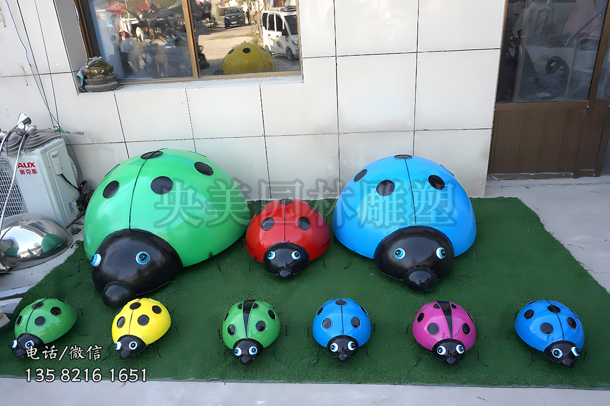 七星瓢蟲玻璃鋼仿真動物雕塑