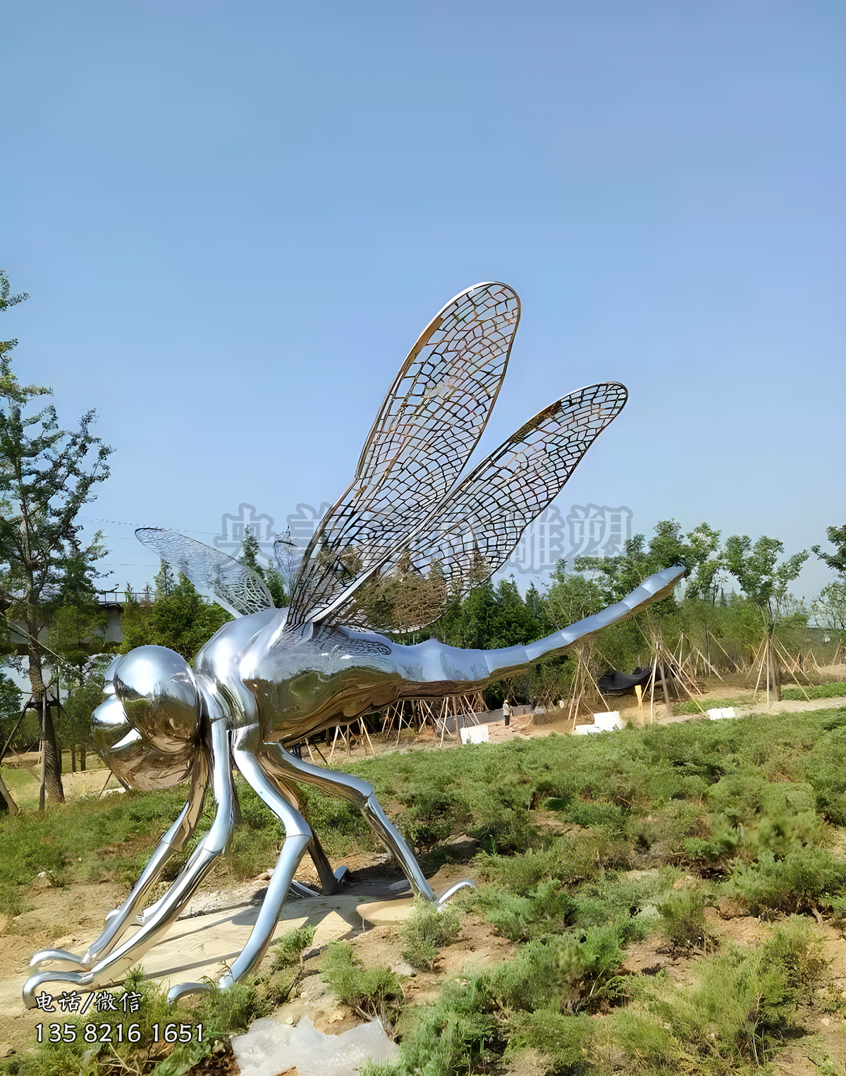 不銹鋼鍛造蜻蜓雕塑