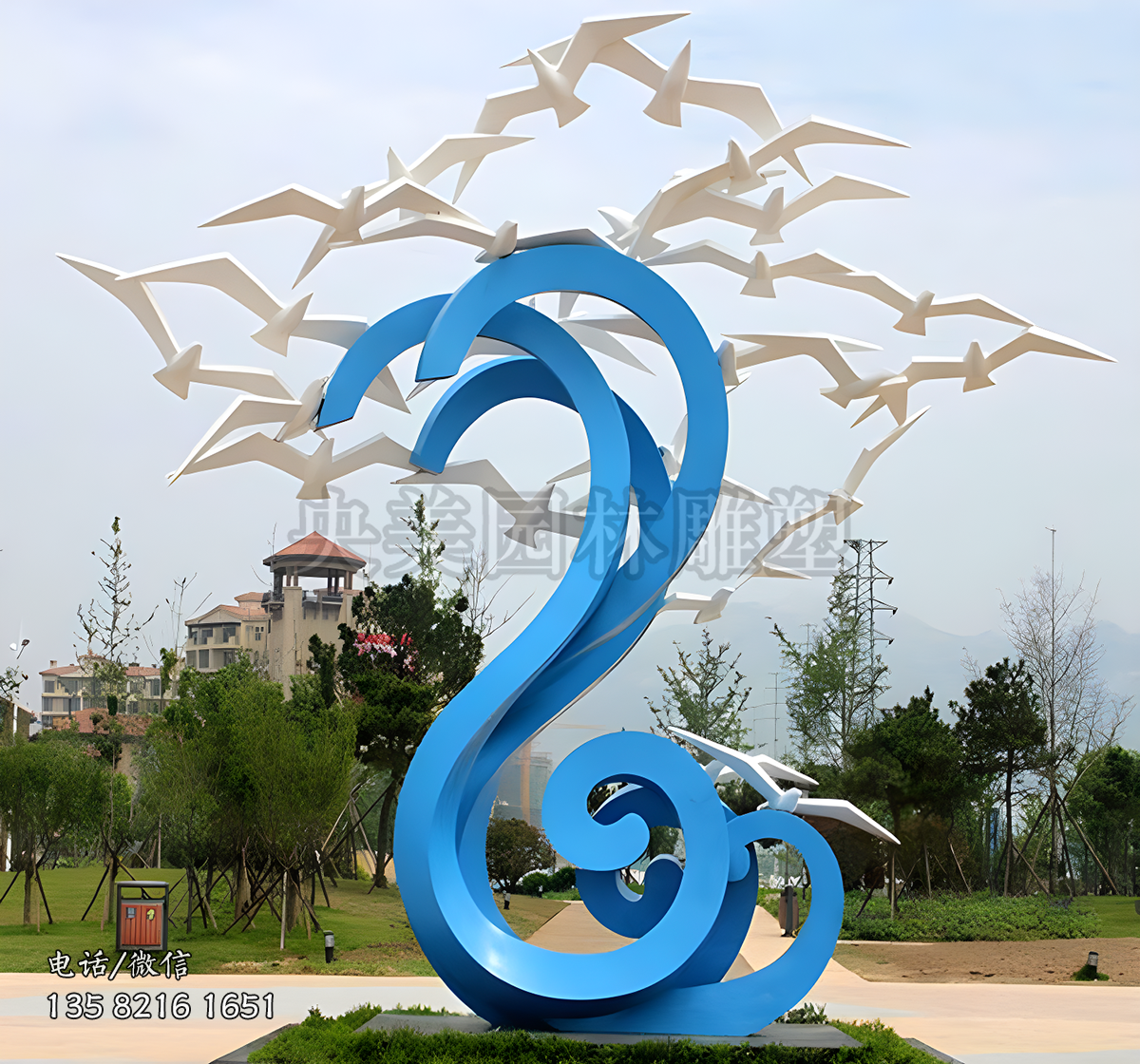 大雁群不銹鋼雕塑