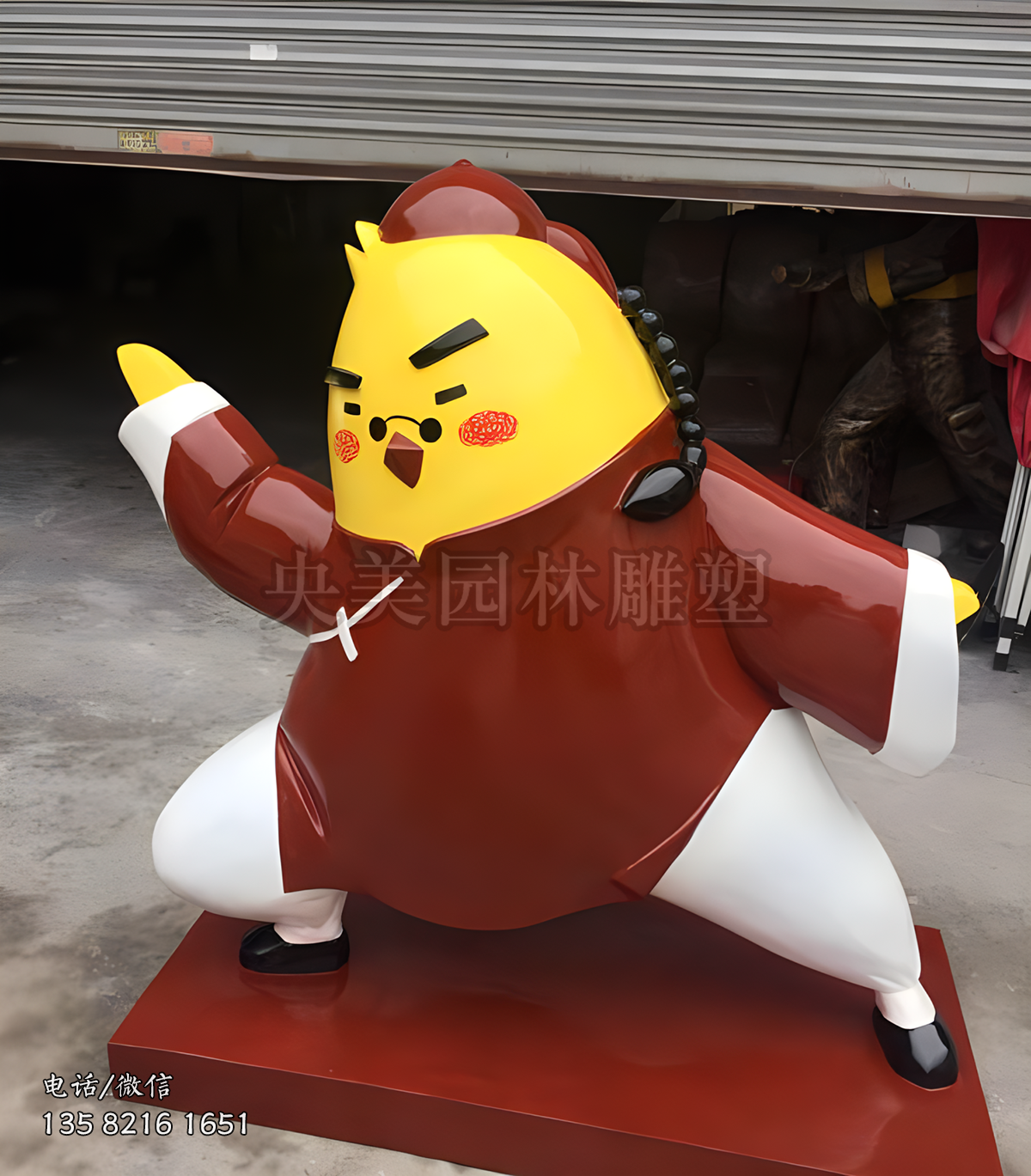 功夫雞卡通ip雕塑
