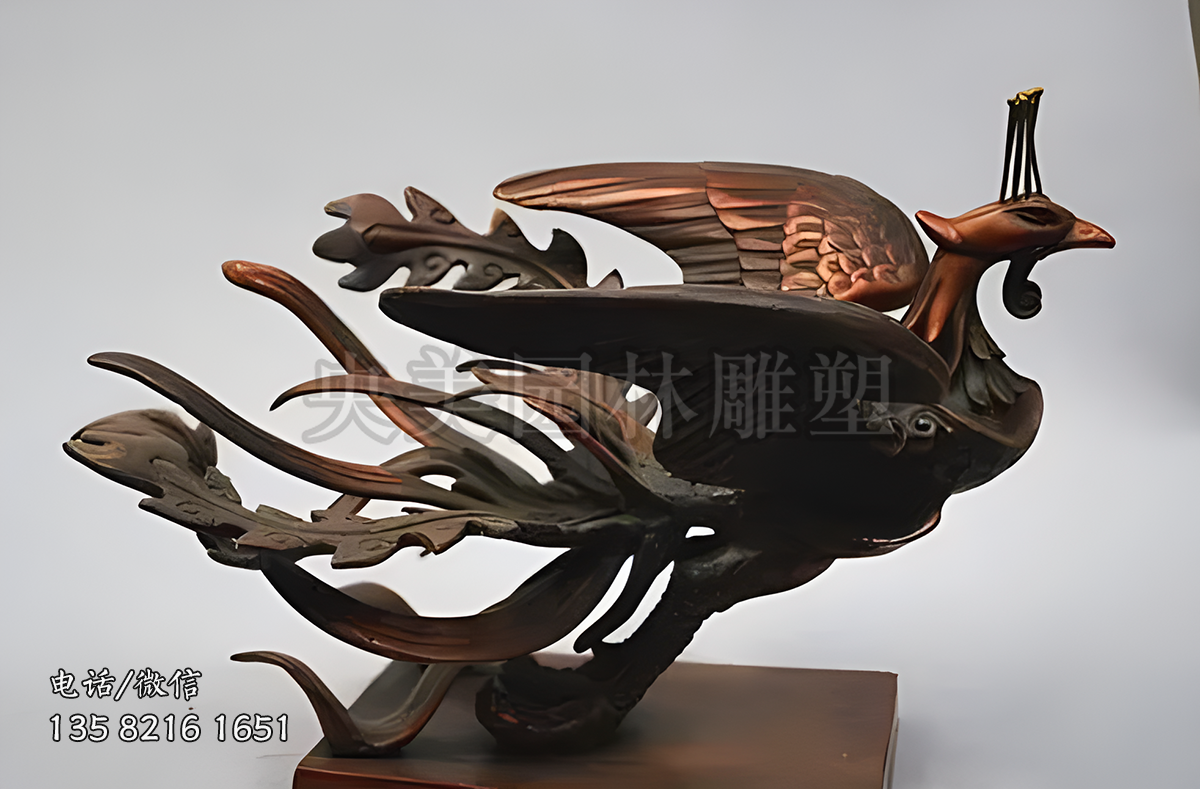 鳳凰雕塑銅雕