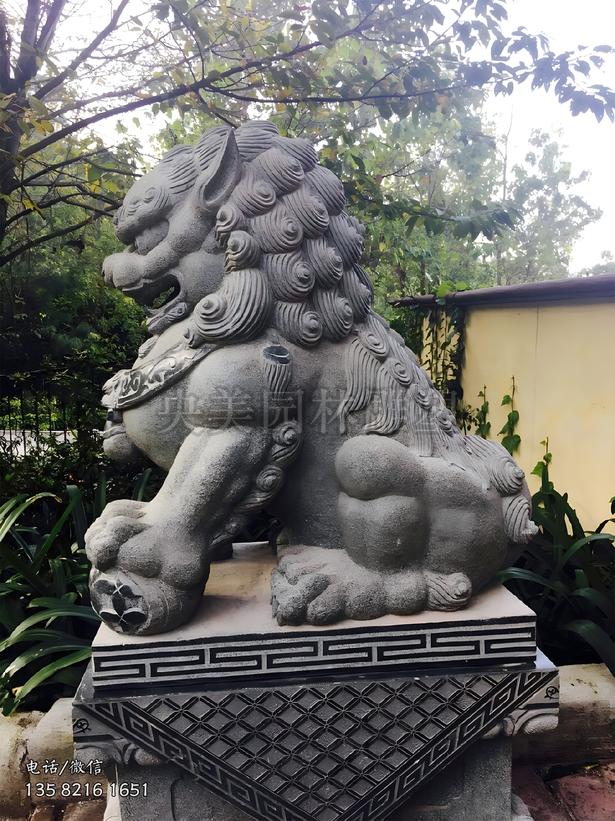 花崗巖天安門石獅子