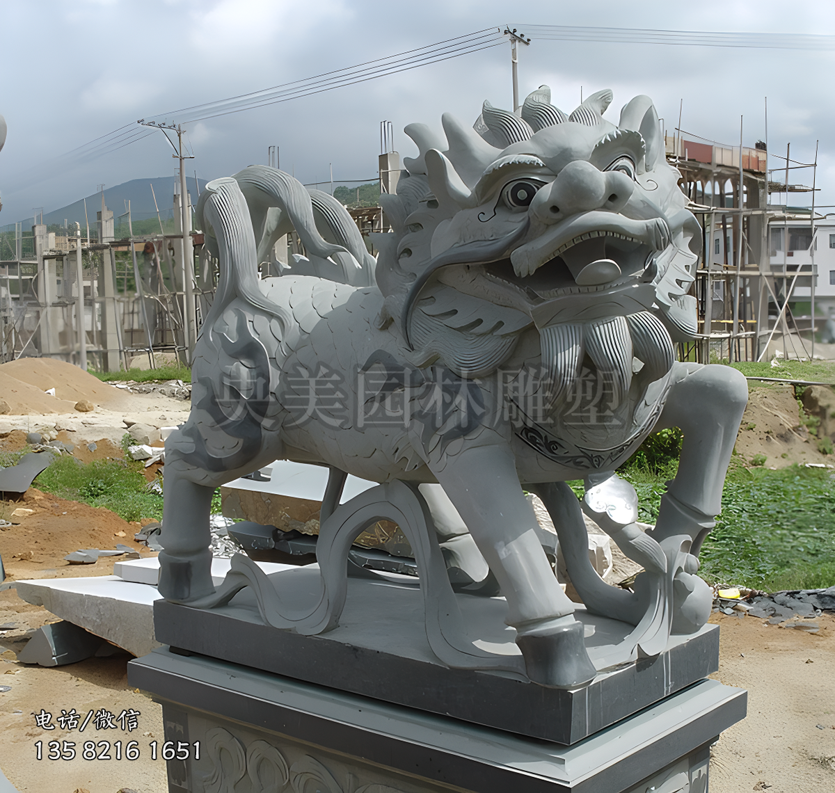 花崗巖麒麟石雕