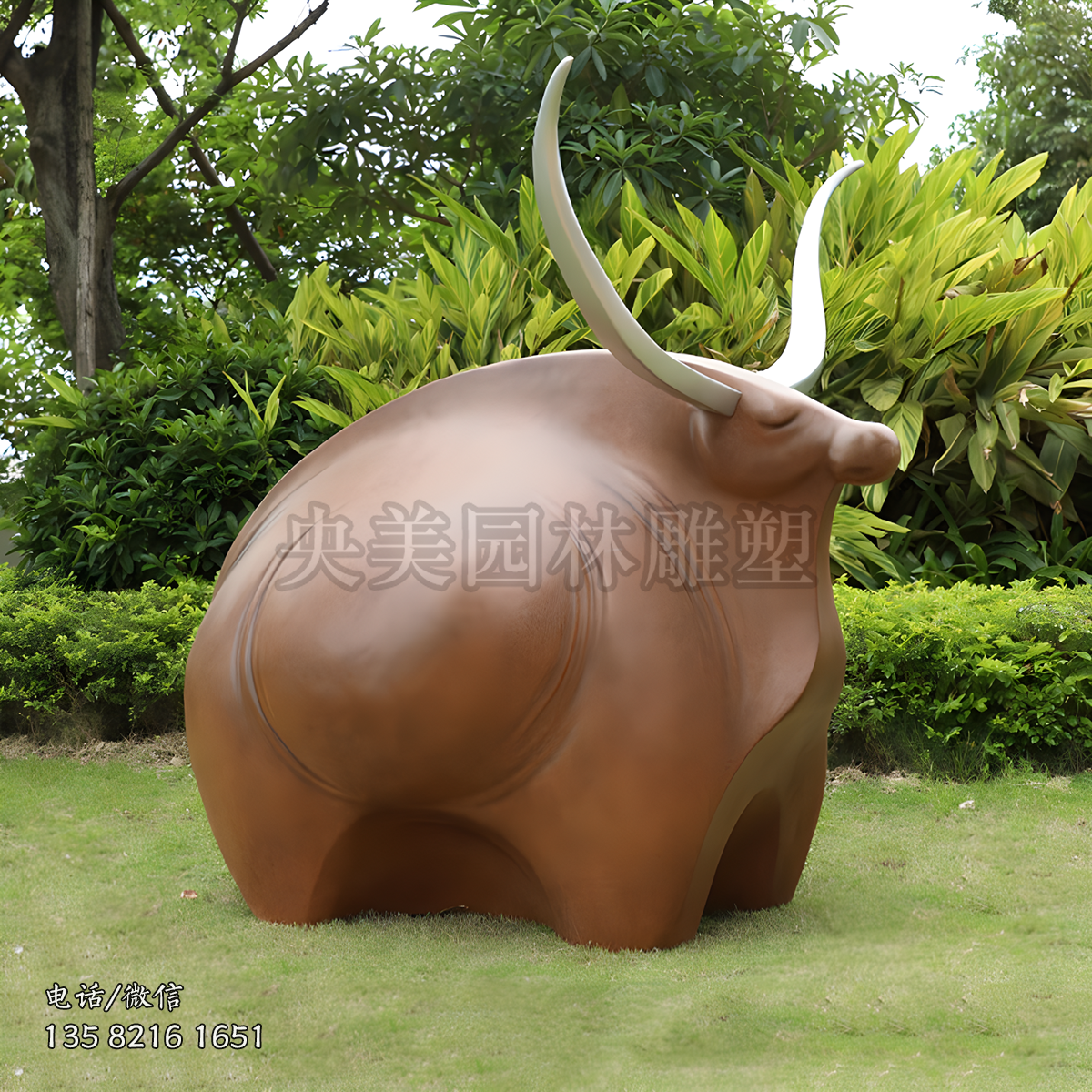 丑牛抽象藝術(shù)雕塑擺件