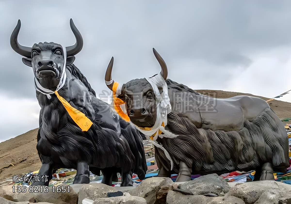 仿真牦牛銅雕塑