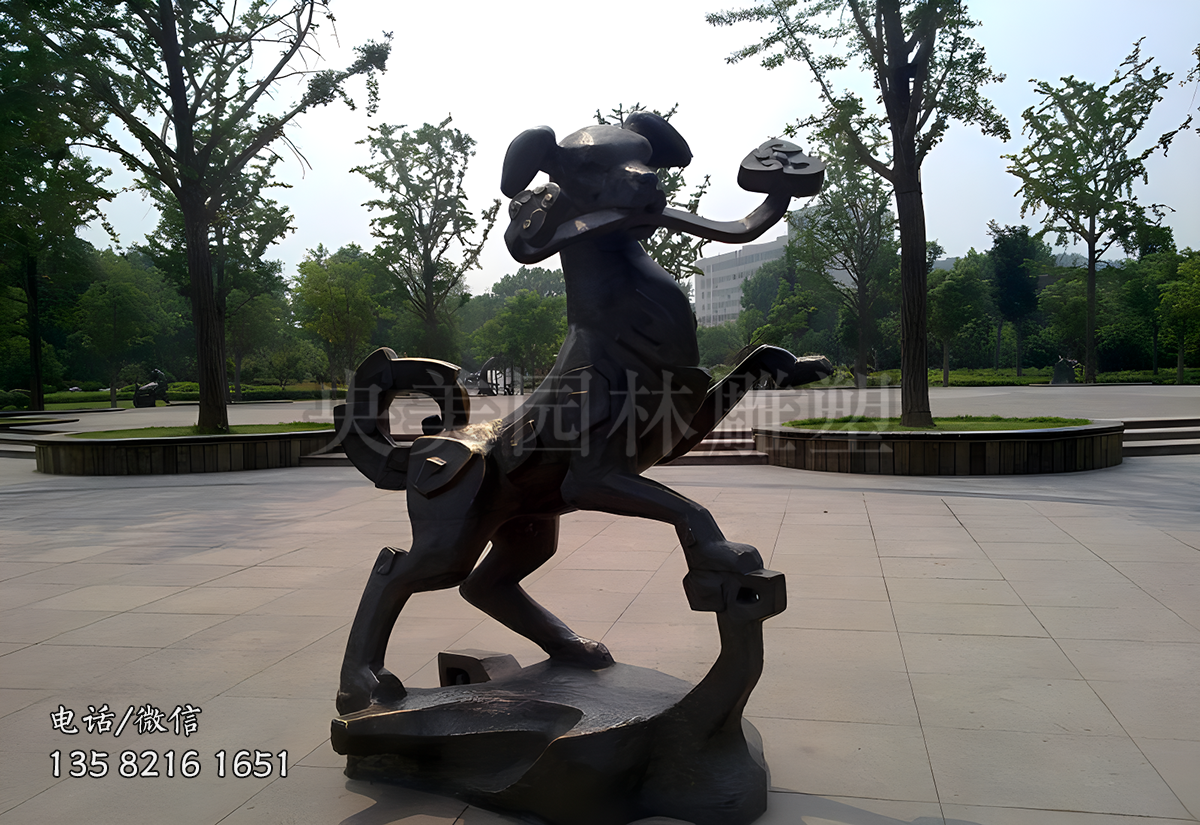 鍛銅雕塑戌狗生肖動物雕塑