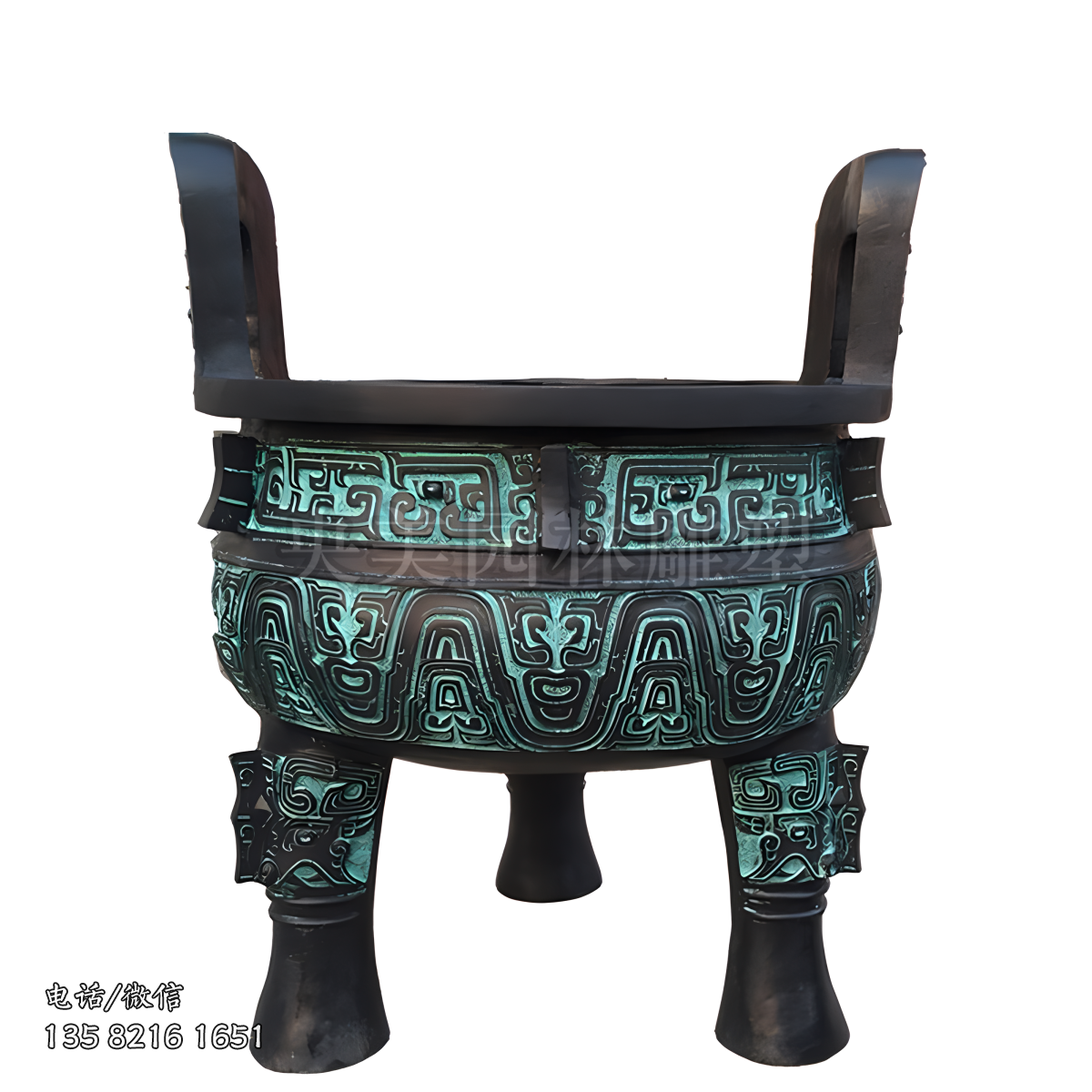 仿古青銅鼎雕塑擺件