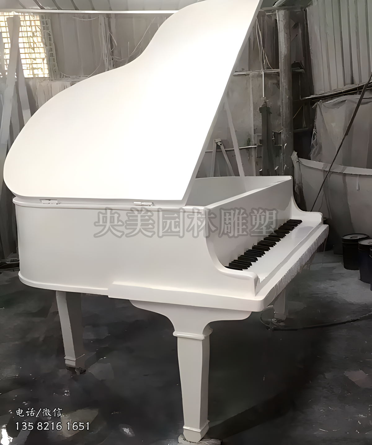 不銹鋼鋼琴景觀雕塑擺件