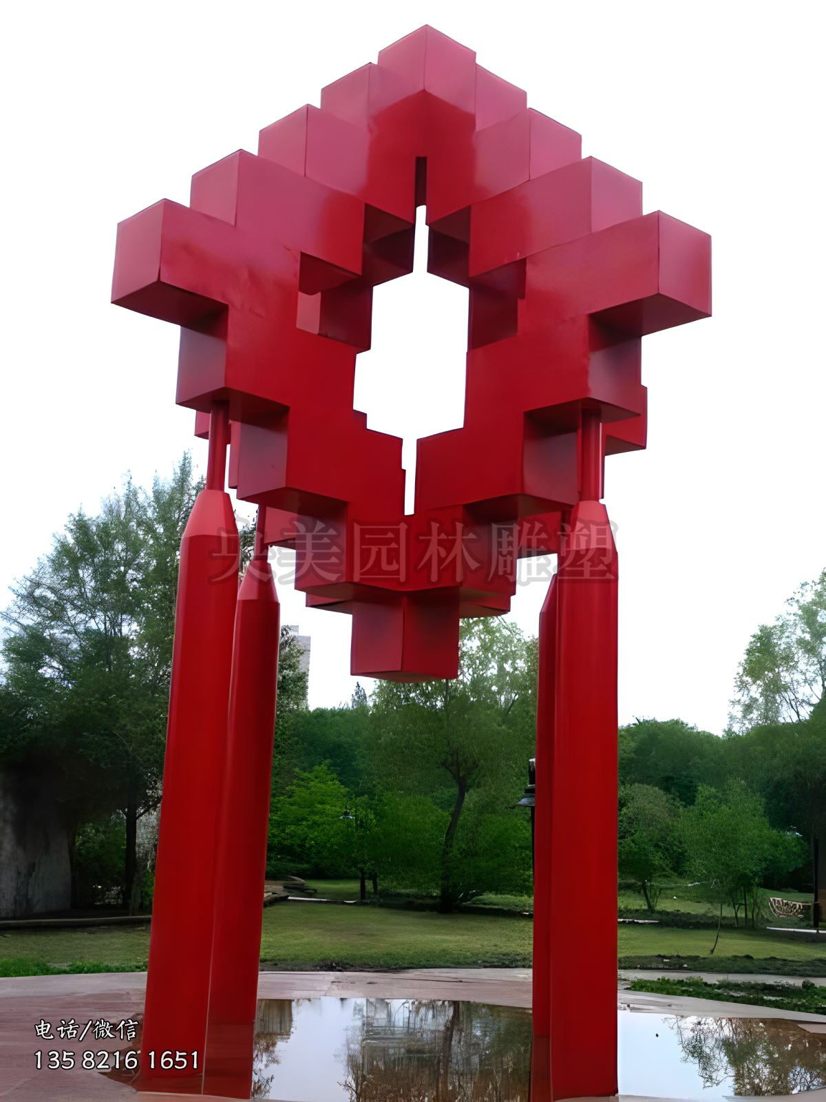 不銹鋼中國結(jié)創(chuàng)意景觀雕塑