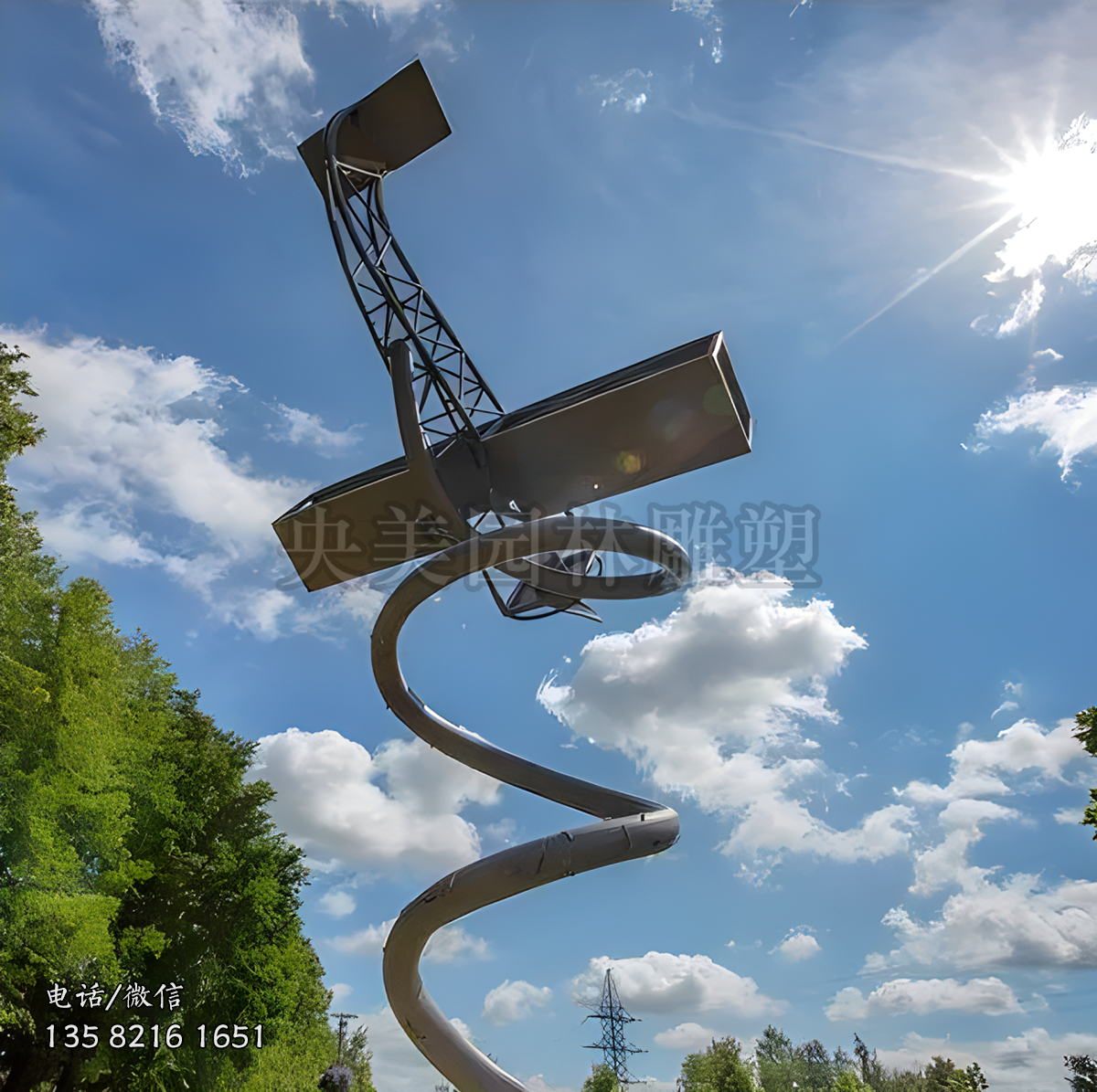 抽象飛機(jī)雕塑