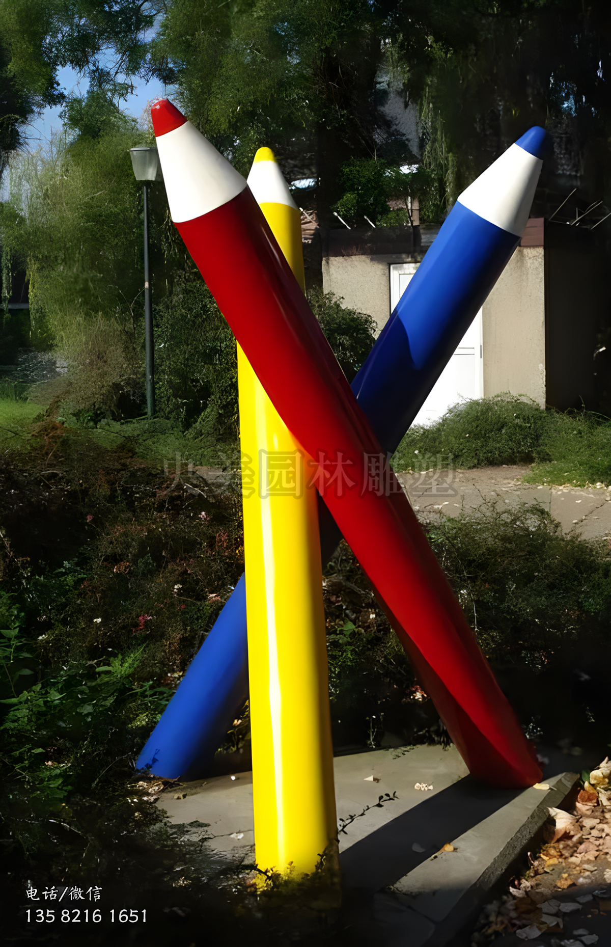 蠟筆不銹鋼雕塑景觀