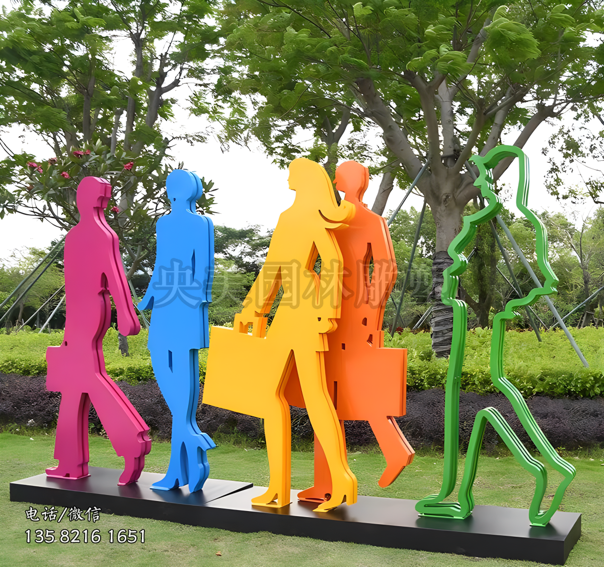 創(chuàng)意人物剪影雕塑擺件