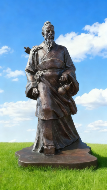 玻璃鋼仿銅扁鵲雕塑