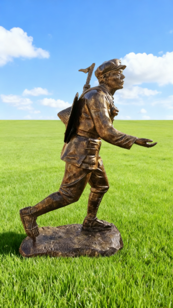 玻璃鋼仿銅紅軍雕塑 (9)