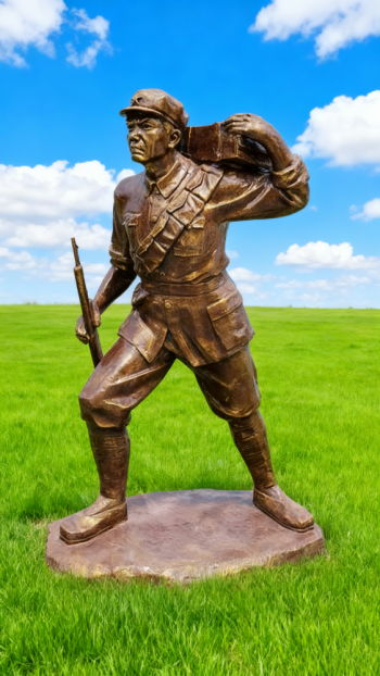 玻璃鋼仿銅紅軍雕塑 (18)