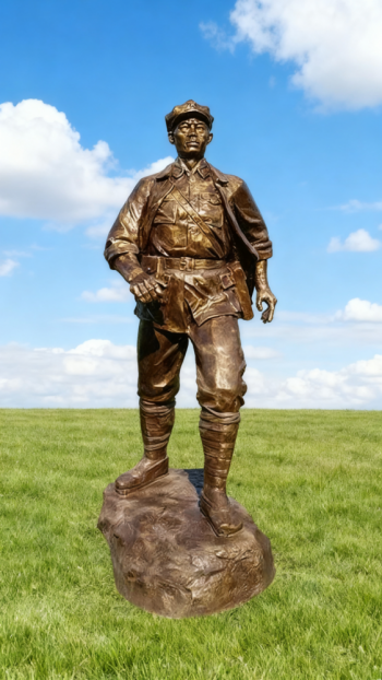 玻璃鋼仿銅紅軍雕塑 (28)