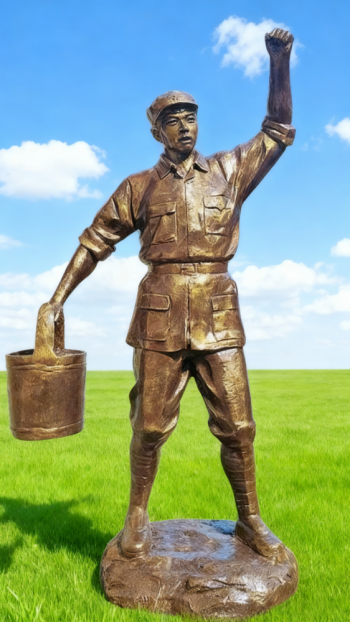 玻璃鋼仿銅紅軍雕塑 (29)