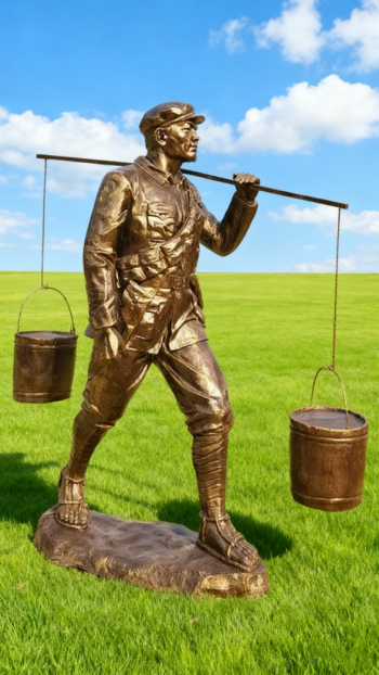 玻璃鋼仿銅紅軍雕塑 (40)