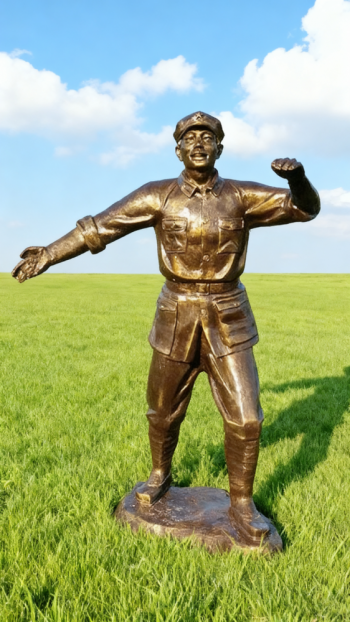 玻璃鋼仿銅紅軍雕塑 (58)