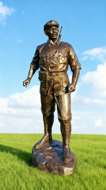 玻璃鋼仿銅紅軍雕塑 (62)