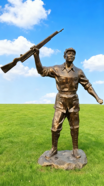 玻璃鋼仿銅紅軍雕塑 (65)