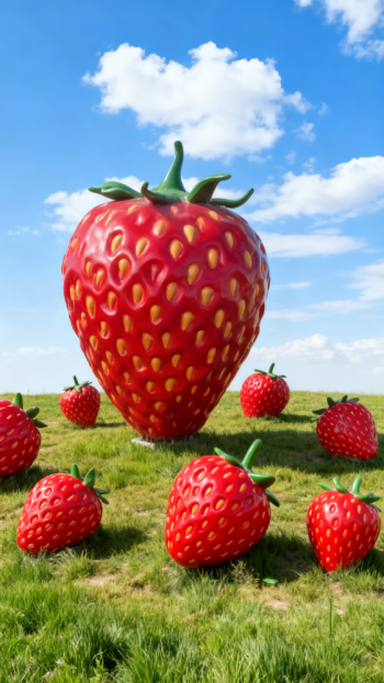 玻璃鋼仿真草莓雕塑 (4)