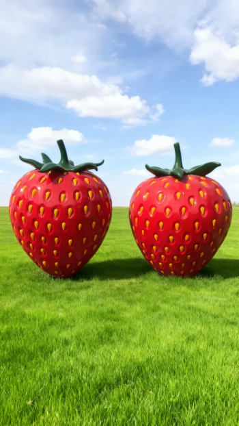 玻璃鋼仿真草莓雕塑 (8)