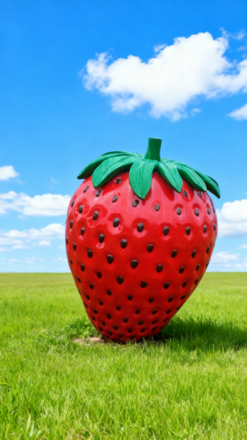 玻璃鋼仿真草莓雕塑 (9)