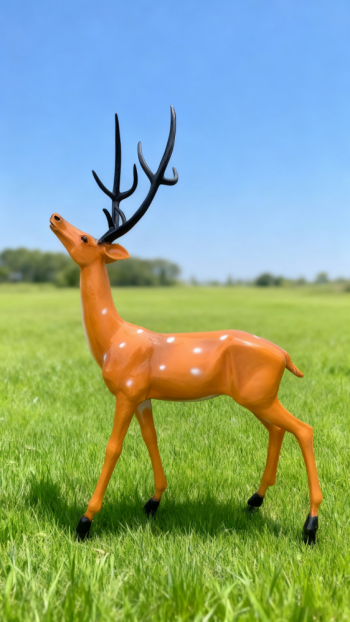 玻璃鋼仿真梅花鹿雕塑 (2)