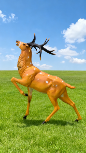 玻璃鋼仿真梅花鹿雕塑 (7)