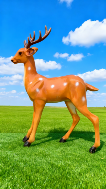 玻璃鋼仿真梅花鹿雕塑 (9)