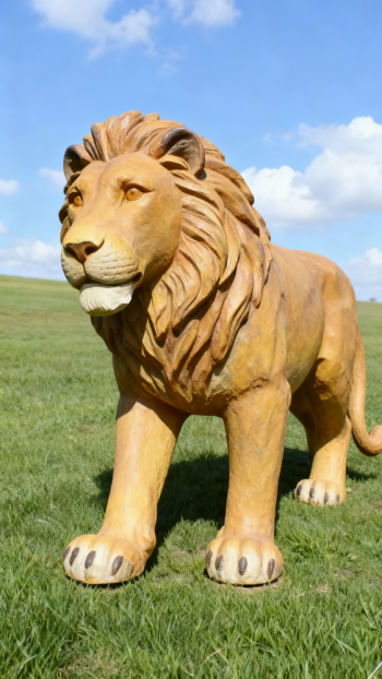 玻璃鋼仿真獅子雕塑 (2)