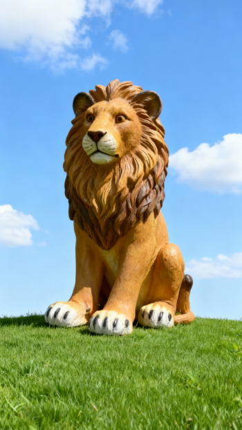 玻璃鋼仿真獅子雕塑 (4)