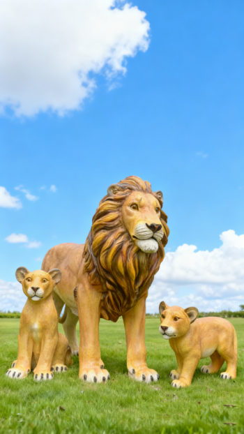 玻璃鋼仿真獅子雕塑 (6)