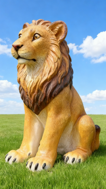 玻璃鋼仿真獅子雕塑 (11)