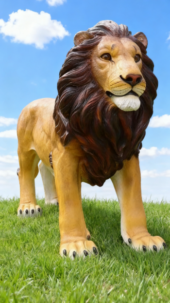 玻璃鋼仿真獅子雕塑 (13)