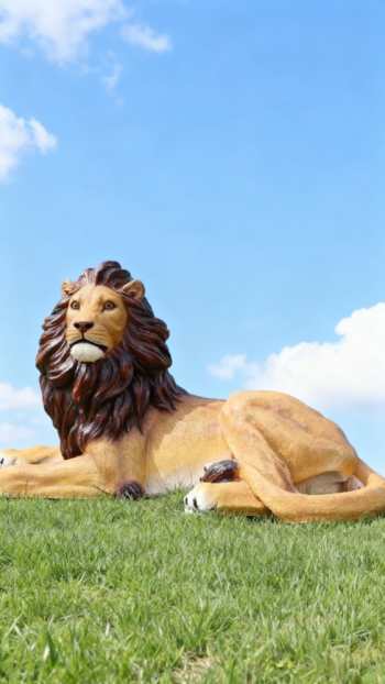 玻璃鋼仿真獅子雕塑 (14)