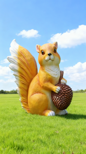 玻璃鋼仿真松鼠雕塑 (2)