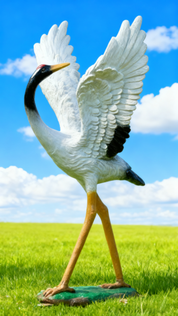 玻璃鋼仿真仙鶴雕塑 (5)