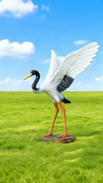 玻璃鋼仿真仙鶴雕塑 (6)