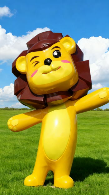 玻璃鋼卡通獅子雕塑 (22)