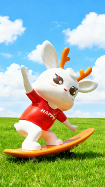 玻璃鋼卡通小鹿雕塑 (12)