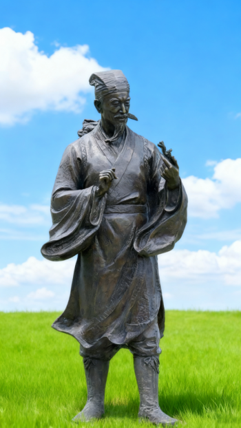 玻璃鋼仿銅李時(shí)珍雕塑 (6)