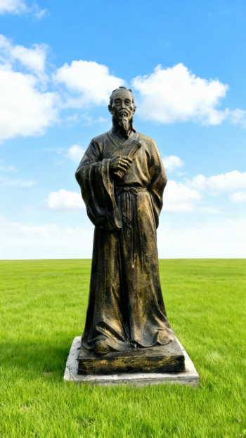 玻璃鋼仿銅李時珍雕塑 (8)