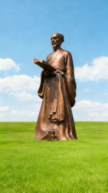 玻璃鋼仿銅李時(shí)珍雕塑 (12)