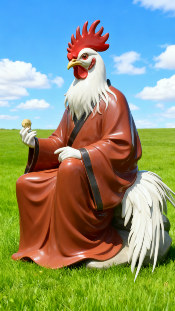 獸首人身十二生肖動物雕塑 (2)