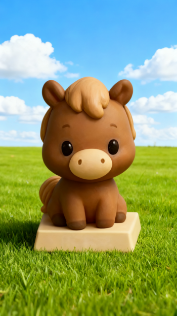 玻璃鋼卡通12生肖馬雕塑 (8)