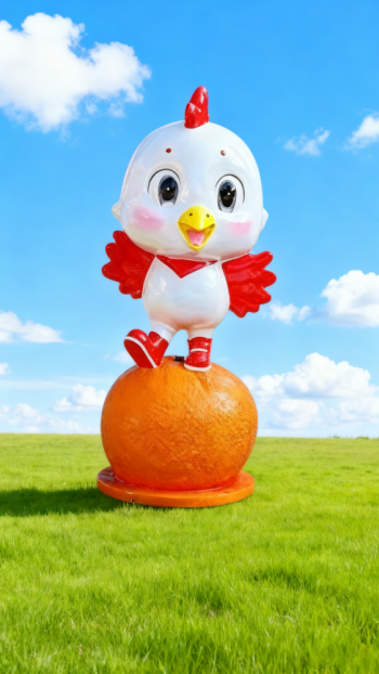 水果底座生肖動物雕塑 (3)