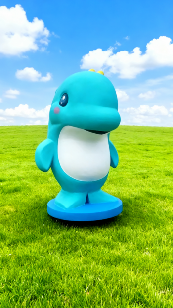 玻璃鋼卡通海豚雕塑 (13)